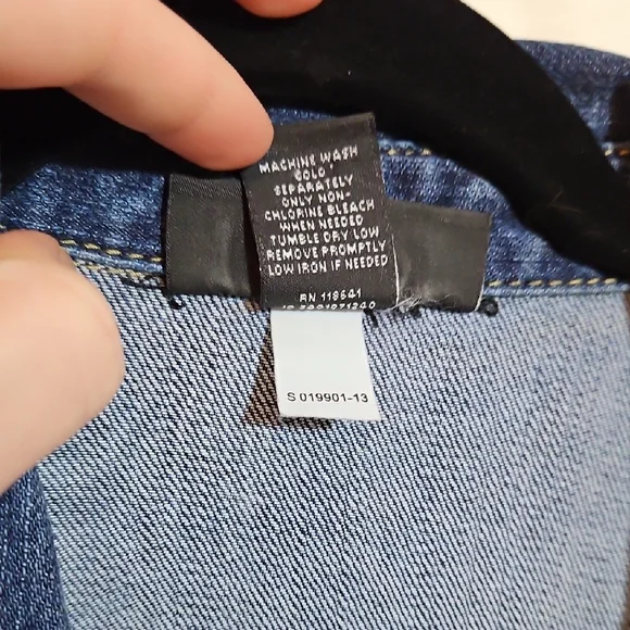 Lane Bryant Blue Studded Jean Jacket - Picture 4 of 8